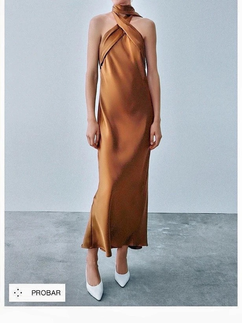 Poshmark Brown Satin Maxi Dress Like New
